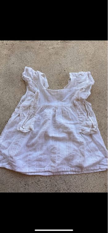 Blouse tunique beige et or