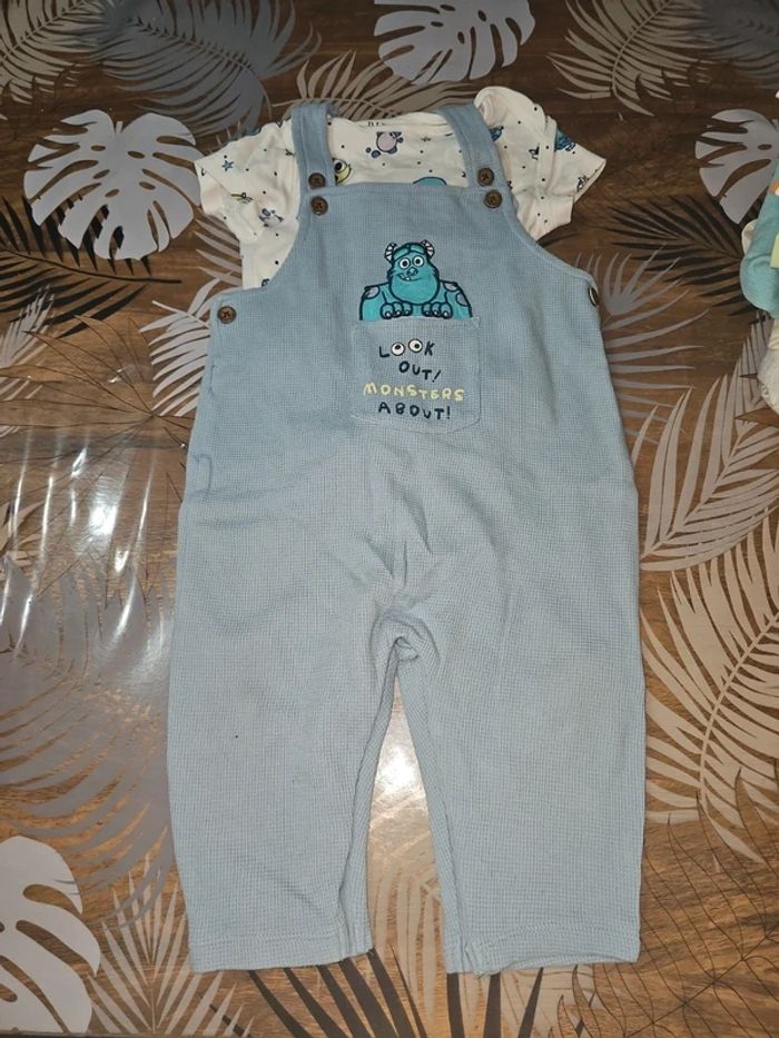 Salopette bébé garçon Pixar monstres et Cie 9/12 mois