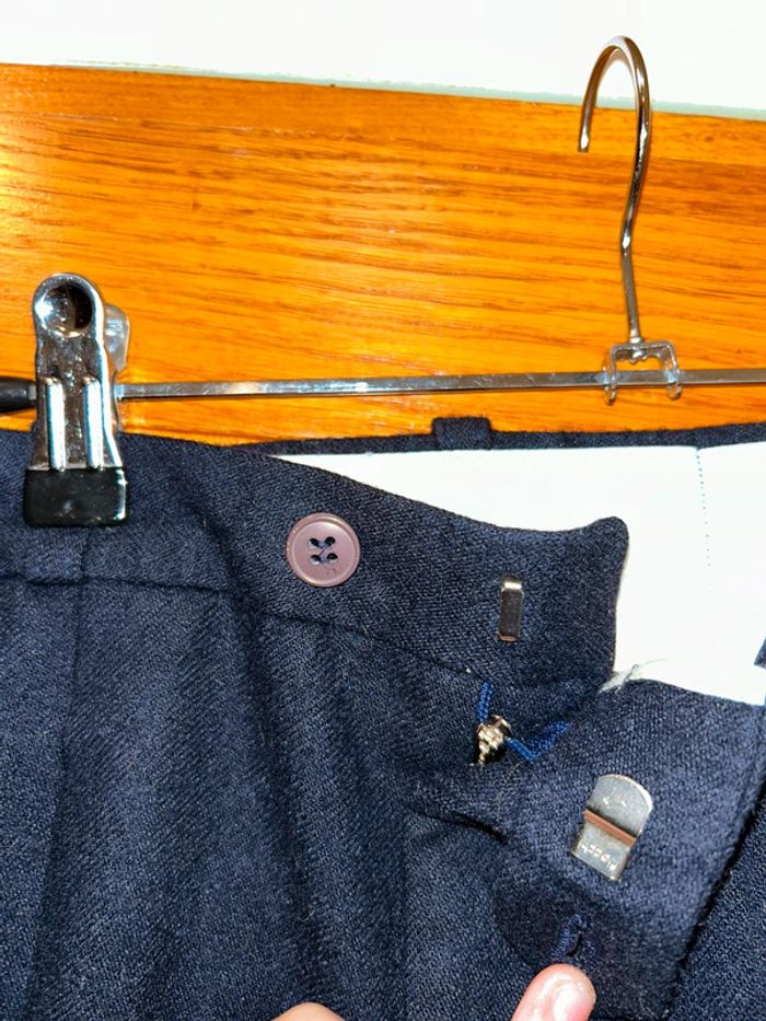 Pantalon cintré bleu - photo numéro 3