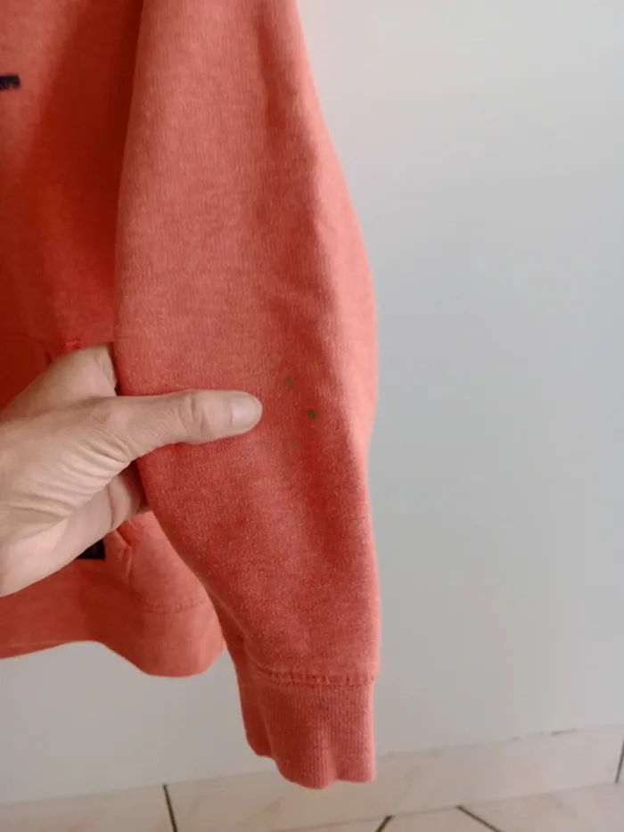 Sweat à capuche garçon 12 14 corail c87 - photo numéro 3