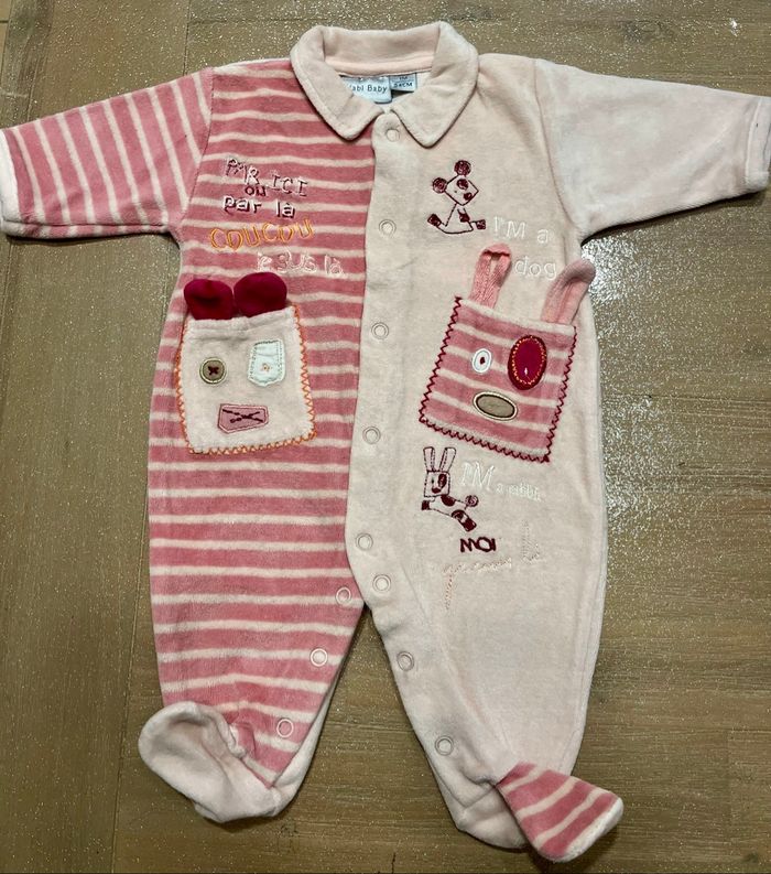 Lot 8 vêtements hiver fille 1 mois - photo numéro 2
