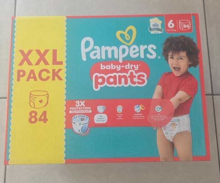 Pack couches pampers baby dry plusieurs tailles dispo destockage - photo numéro 2