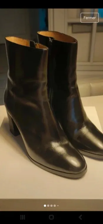 Bottines en cuir