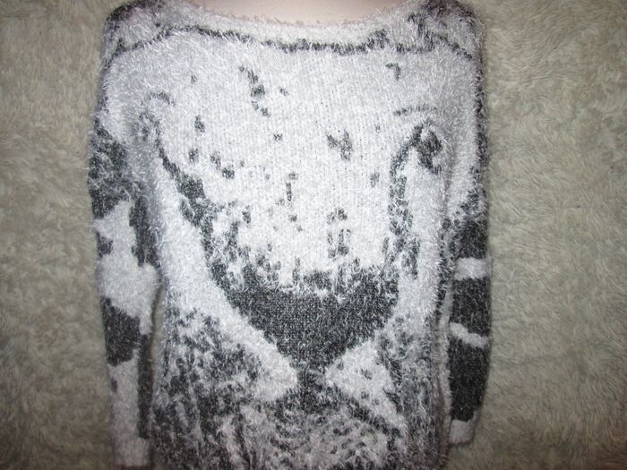 Pull blanc motif animal - photo numéro 3
