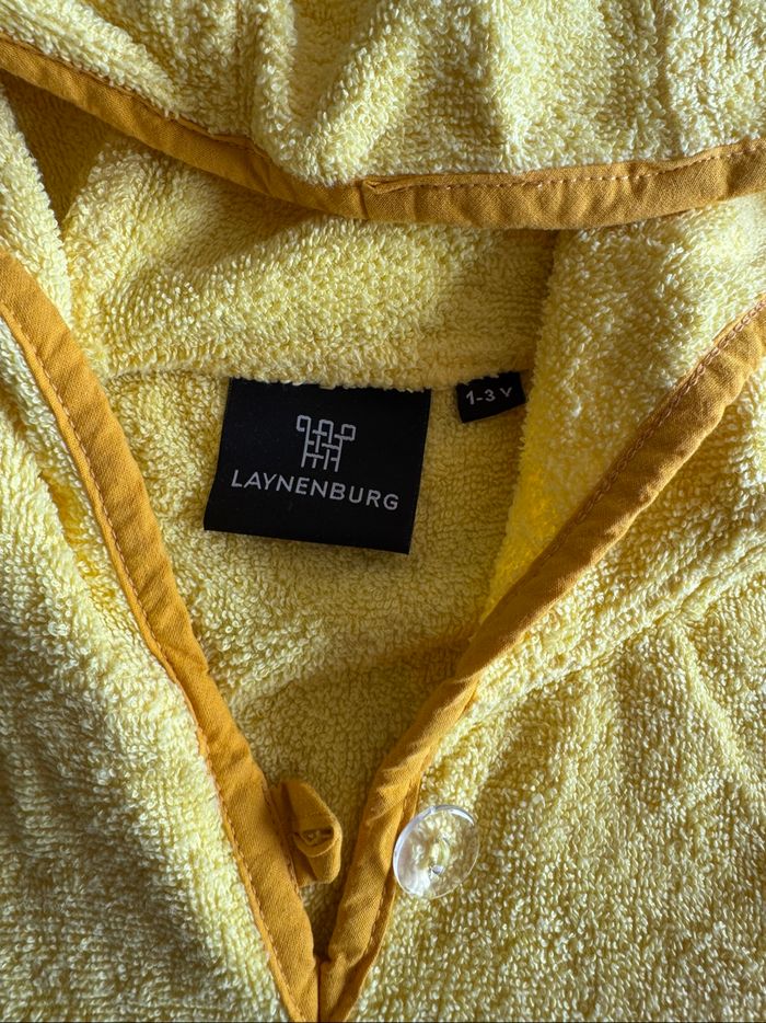 Poncho serviette de bain jaune lion 1-3 ans - photo numéro 3