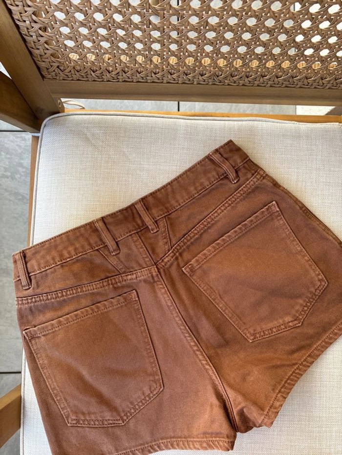 short en jean marron - photo numéro 5