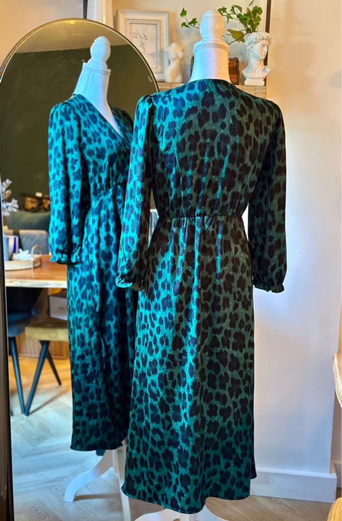Robe longue imprimé léopard vert et noir Lili&Lala taille S - photo numéro 6