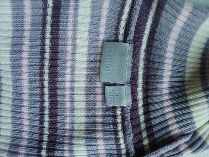Pull col roulé fille Kiabi rayé violet et blanc 10 ans - photo numéro 6