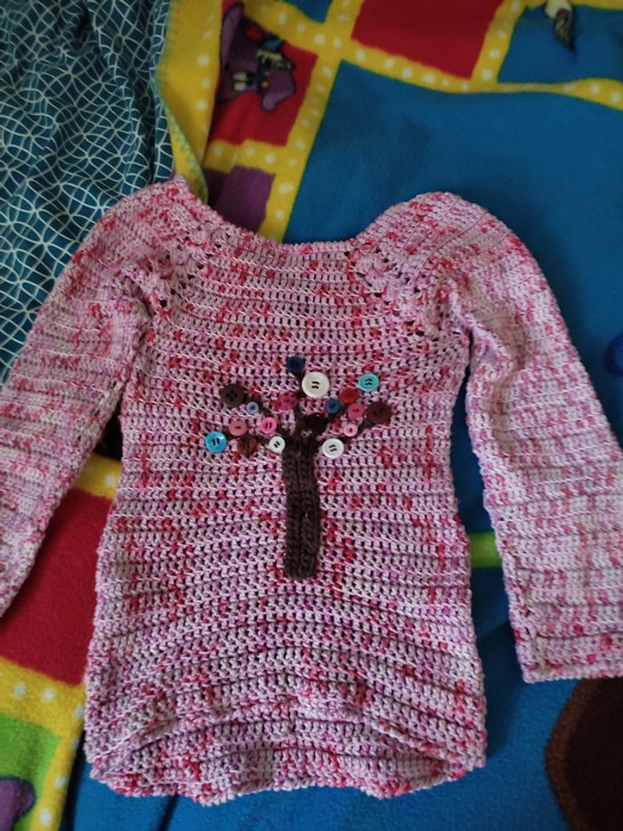 pull 4 ans fait maison crochet