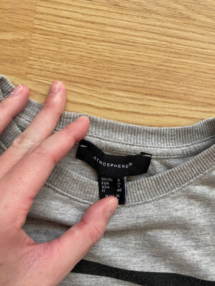 Sweat léger gris london marque atmosphère taille s - photo numéro 3