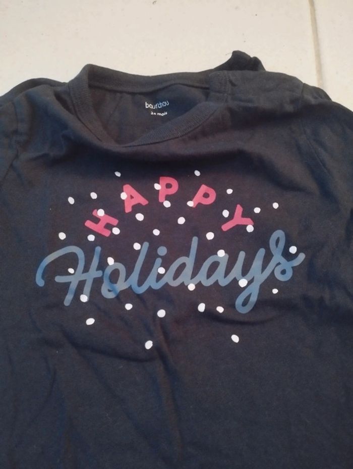 Tee shirt manches longues coton 24 mois - photo numéro 2