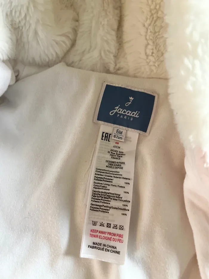 Combinaison pilote rose pale 6 mois - Jacadi - photo numéro 10