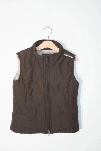 Gilet doublé pour l'équitation chocolat Fouganza 6 ans