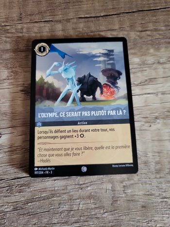 Carte Lorcana "L'olympe ce serait pas plutôt par là?"