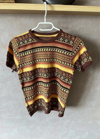 Vintage haut manches courtes mailles