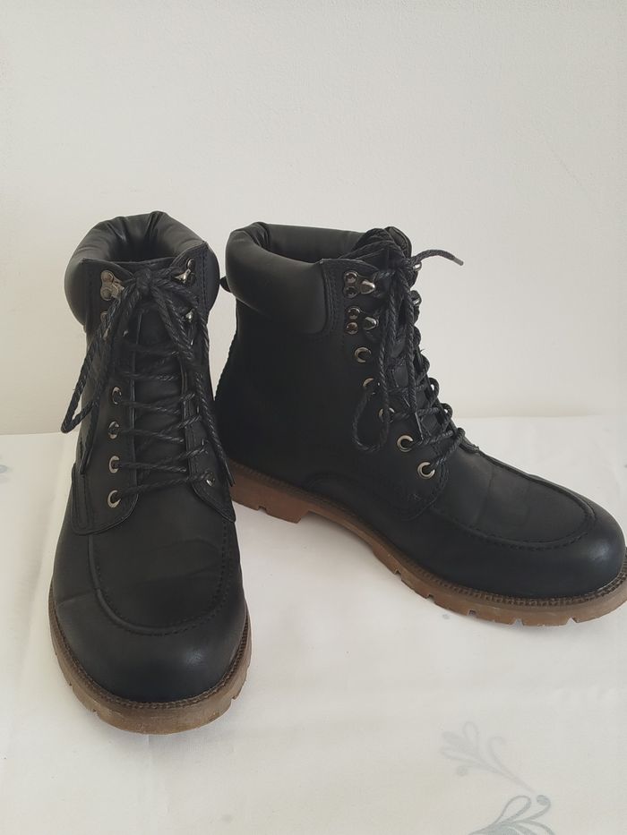 Bottines à lacets noires taille 41 - photo numéro 3
