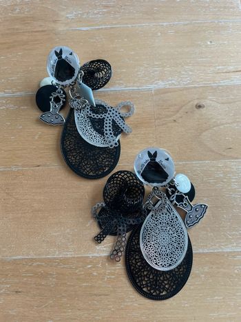 Boucles d’oreilles fantaisies la petite robe noire Neuve