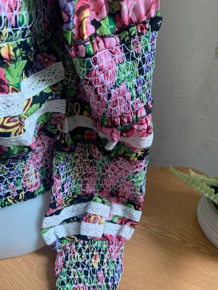 Blouse taille M marque Barok fleurie - photo numéro 4