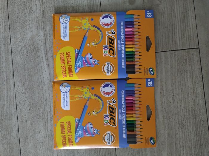 Lot de 2 paquets de crayons de couleurs