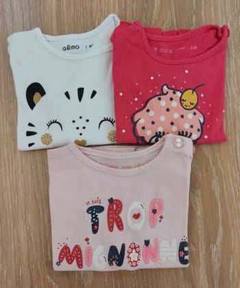 Lot tee-shirts manches longues