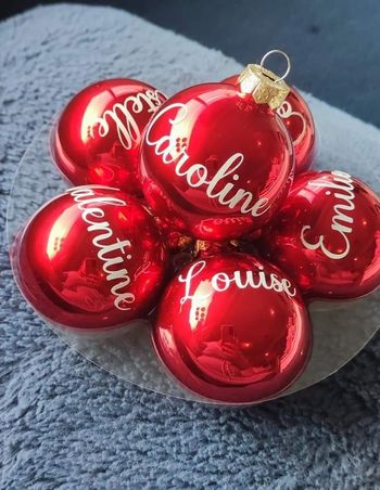 Boule de noël avec prénom