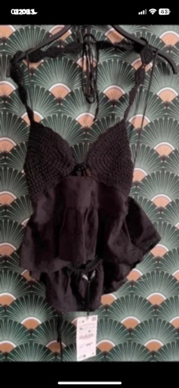 Magnifique dos nu broderie crochet Zara, taille XL - photo numéro 5