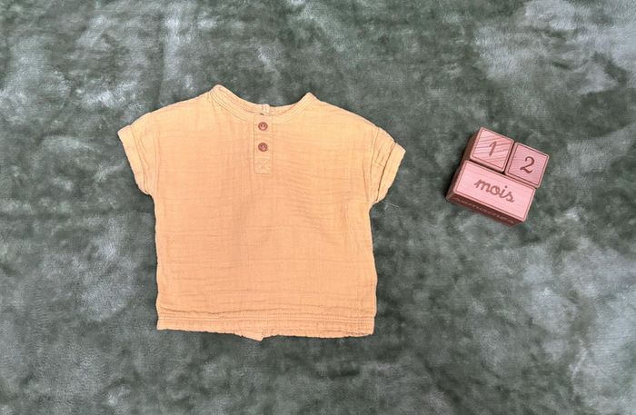 T shirt coton effet lin