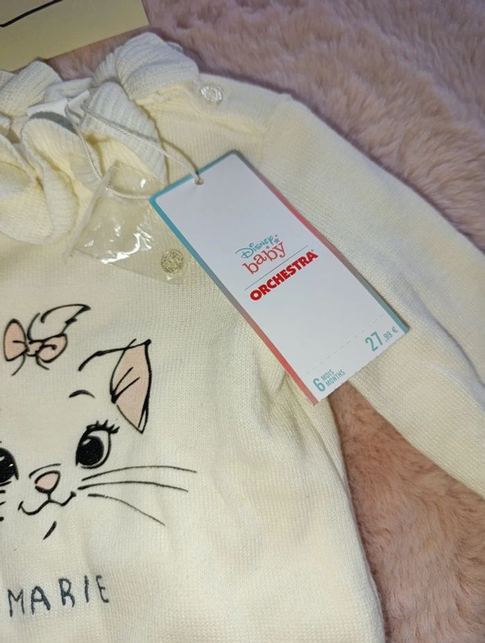 Pull très chaud doux marie Aristochats disney orchestra col froufrou - photo numéro 3