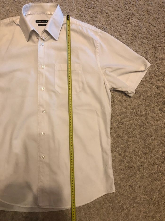 Chemise manches courtes crème texturée - photo numéro 7