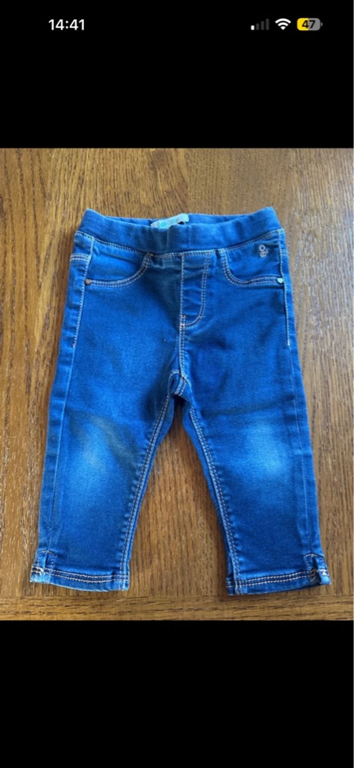 Lot 2 teeshirt une blouse un legging effet jeans - photo numéro 7