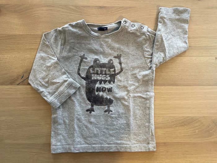 T-shirt manches longues gris kiabi 18 mois