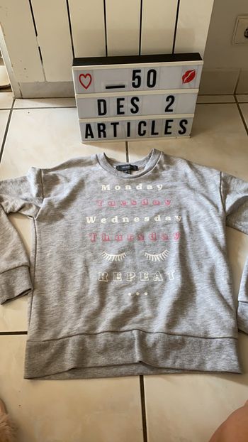 Pull taille 32 gris