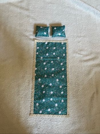Ensemble couverture et coussins pour barbie Neuf