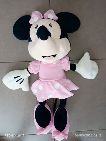 Grande peluche Minnie Mouse Disney - 63 cm - Très bon état