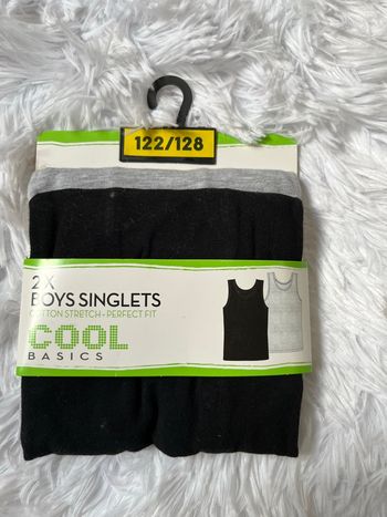 Lot de 2 maillots de corps 122/128cm