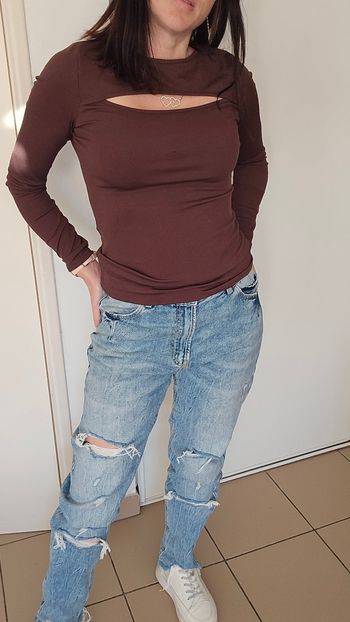 Jean troué tally weijl taille 40