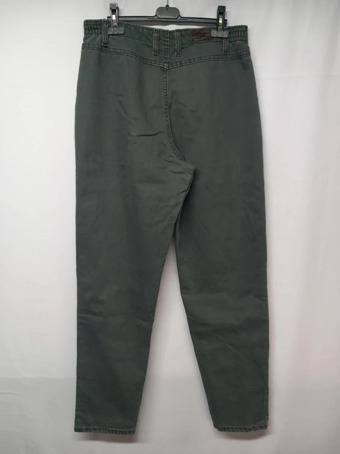 Jeans taille haute Lee Vert en coton - photo numéro 2