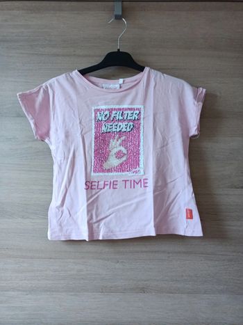 84. T-shirt sequins réversibles Emoji 146-152