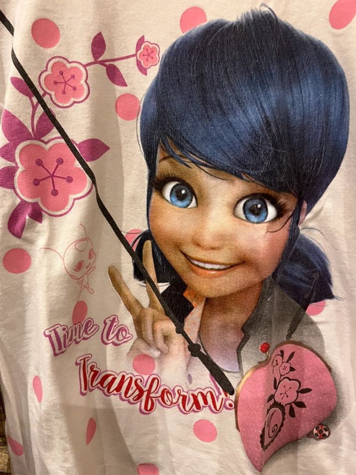 Tshirt manches longues Miraculous haut de pyjama taille 9 ans - photo numéro 2