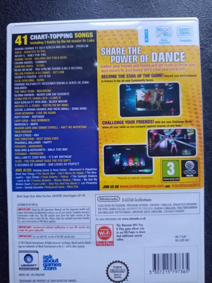 Nintendo - Wii - Just dance 2015 - photo numéro 2