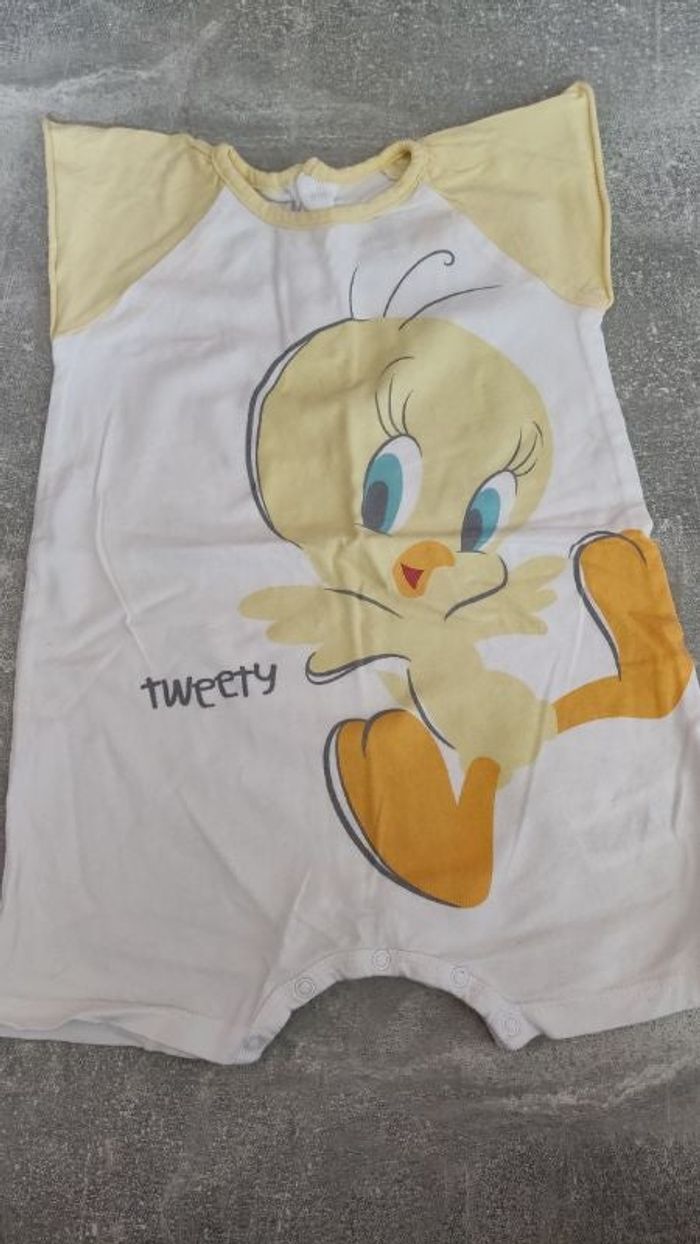 Combishort bébé fille 12 mois Titi