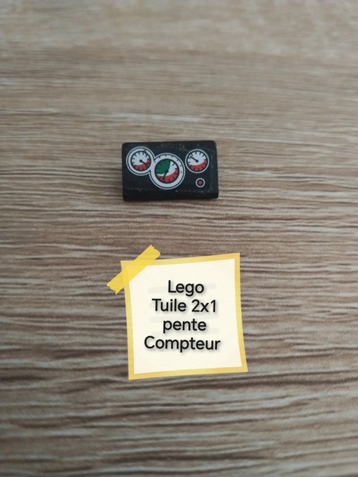 Lego city tuile 2x1 pente compteur