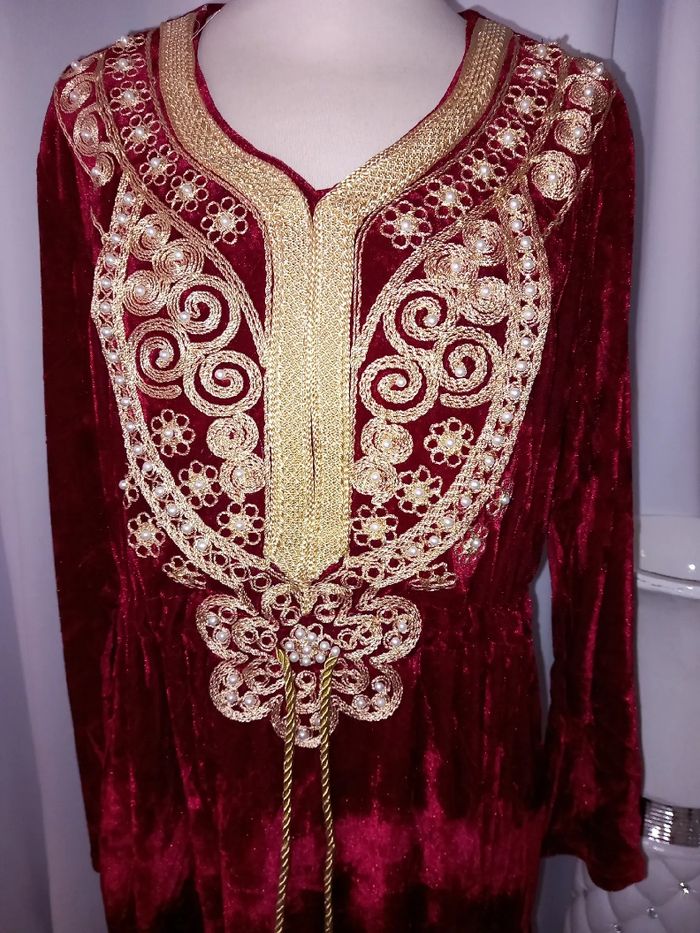 Robe maison en velours avec deux poches - photo numéro 6