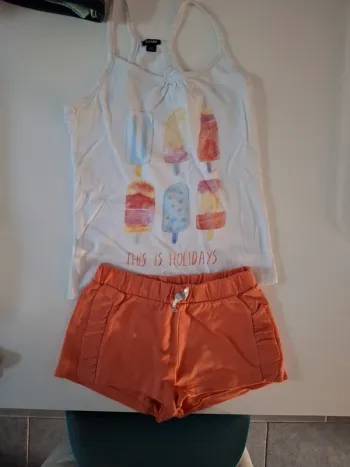 Ensemble short et débardeur glace