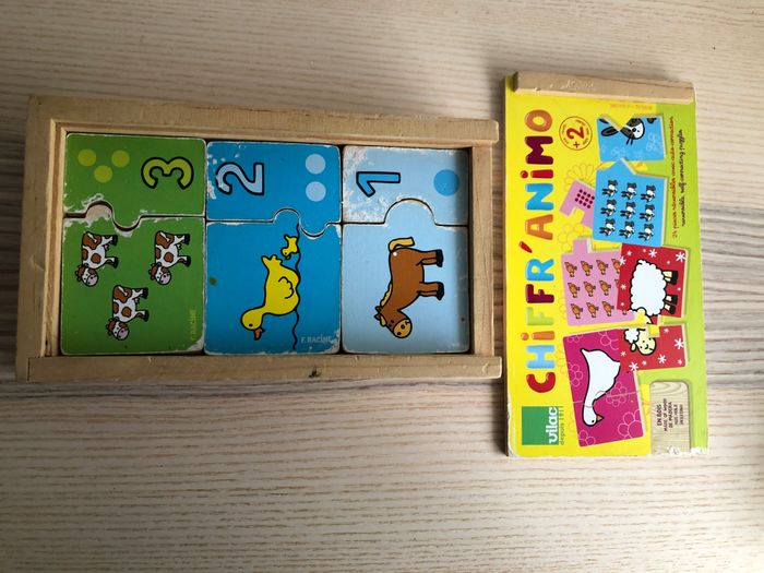 Chiffres en animaux (jeu en bois) - photo numéro 2