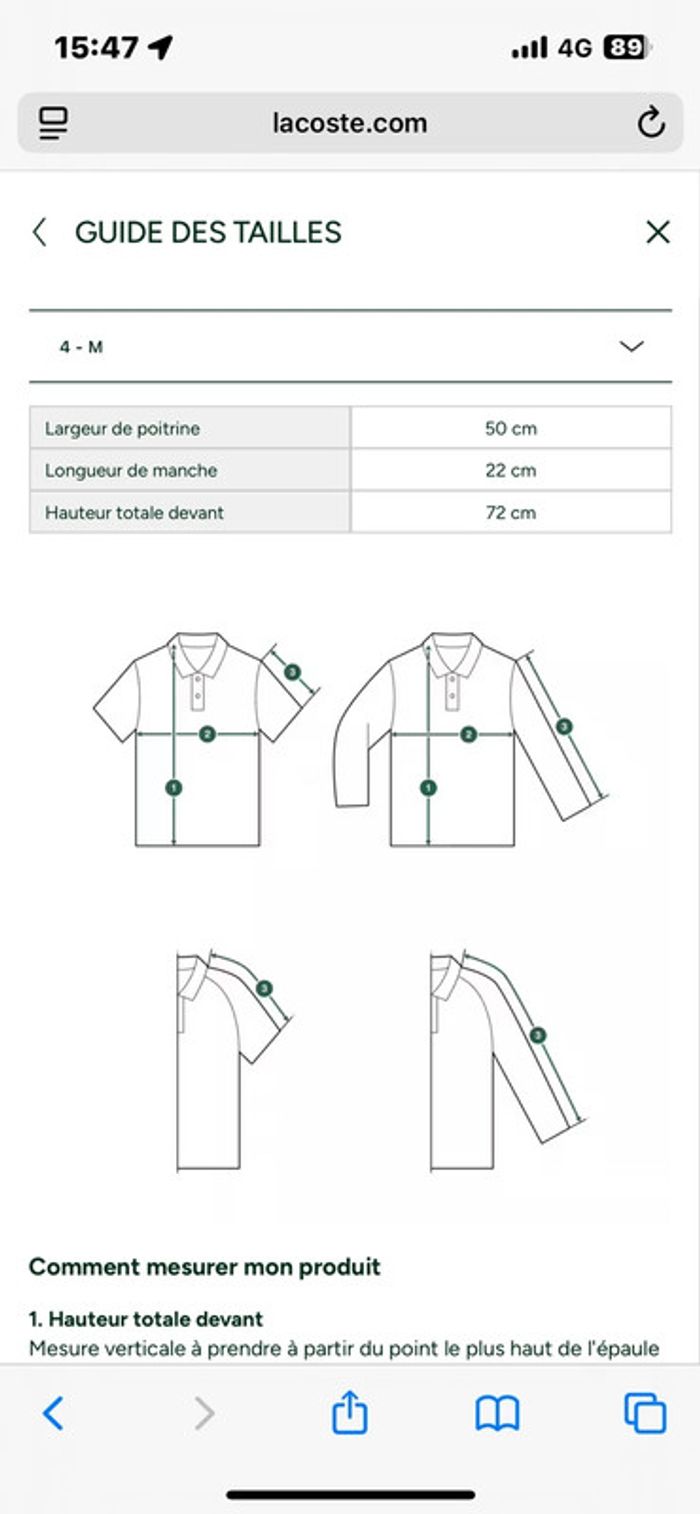 Polo manches courtes avec col homme Lacoste - photo numéro 8
