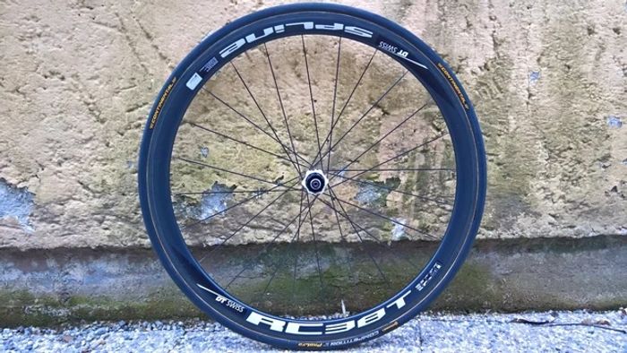 Paire de roues tubulaires DT Swiss RC 38 Carbon SPLINE 1310 g - photo numéro 2