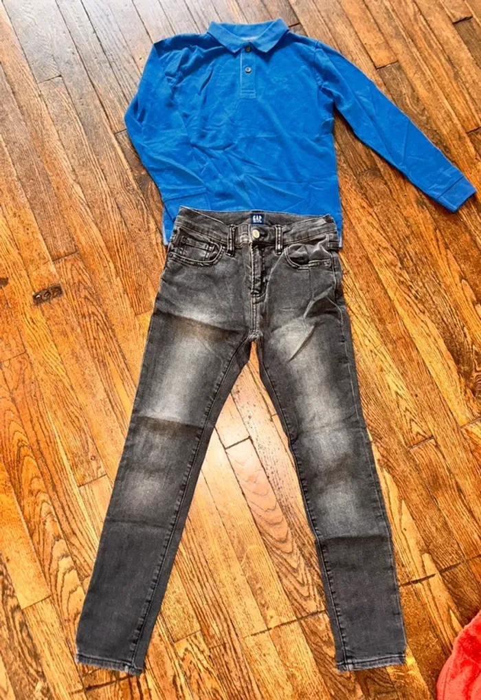 Polo Monoprix et jeans gap 8 ans
