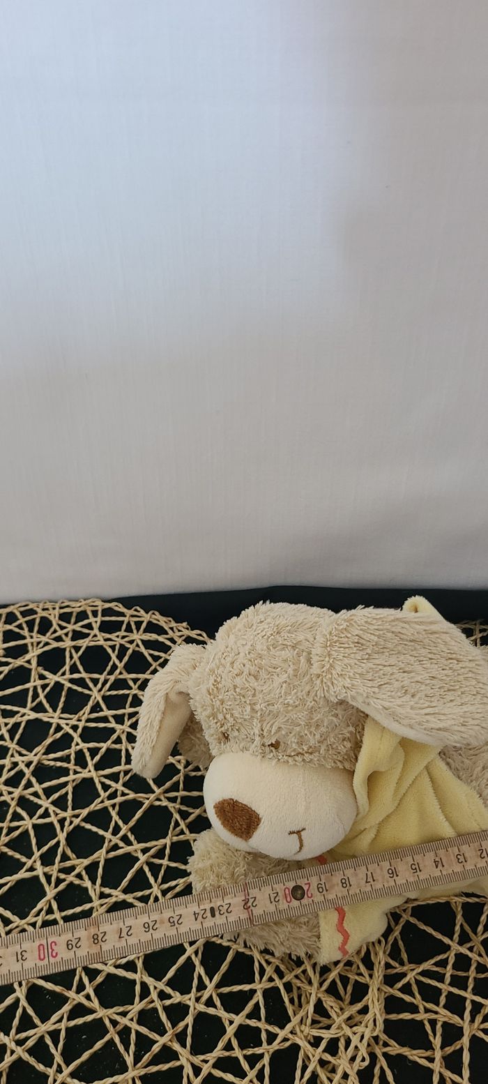 Doudou musical chien sweat capuche jaune NICOTOY - photo numéro 3