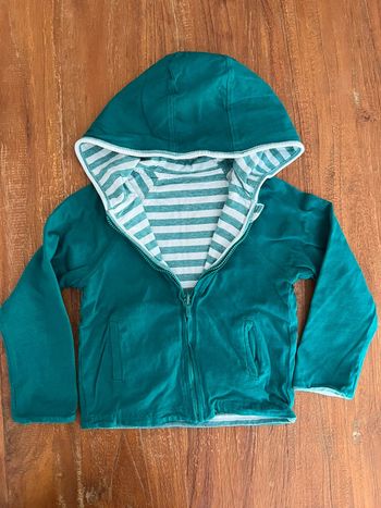 Sweat shirt gilet zippé avec capuche reversible Obaibi 23 mois